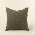 20x20 Lina Linen Pillow Mink: Cover with Filler