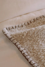 Blanket Stitch Boucle Throw, Natural
