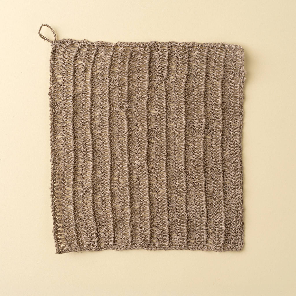 Crocheted Hemp Dish Cloth, Natural