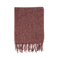 Adair Wool Blend Throw, Deep Plum