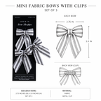Deep Red Velvet Mini Fabric Bows with Clips Set