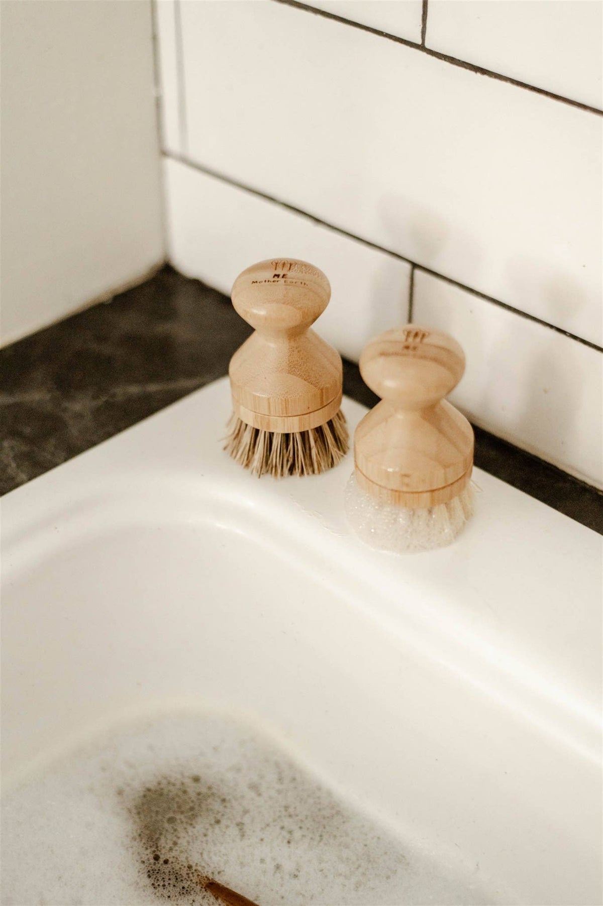 Bamboo Pot Scrubbing Brush with Replaceable Head