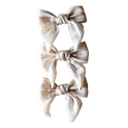 Bow Gauze Cream Set of 3