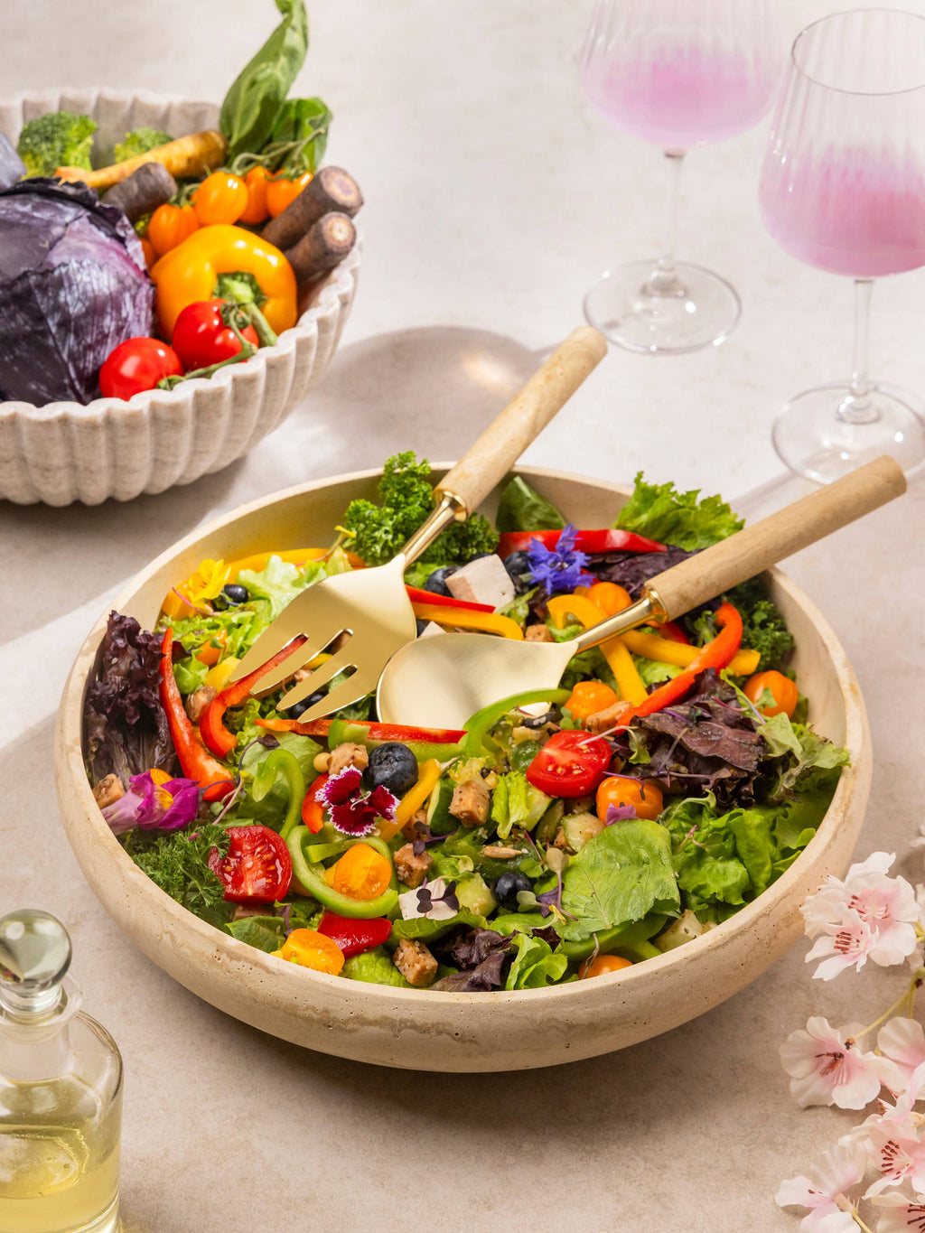 Florence Salad Bowl & Servers
