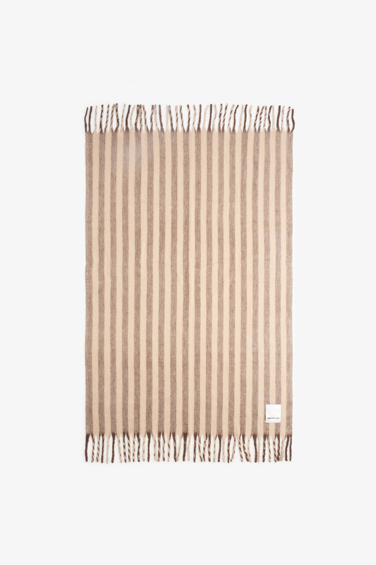 Merino Wool Blend Throw | Burnt Umber Stripe