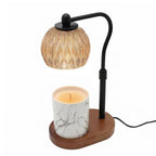 Candle Warmer Lamp - Crystal Glass & Wood Base