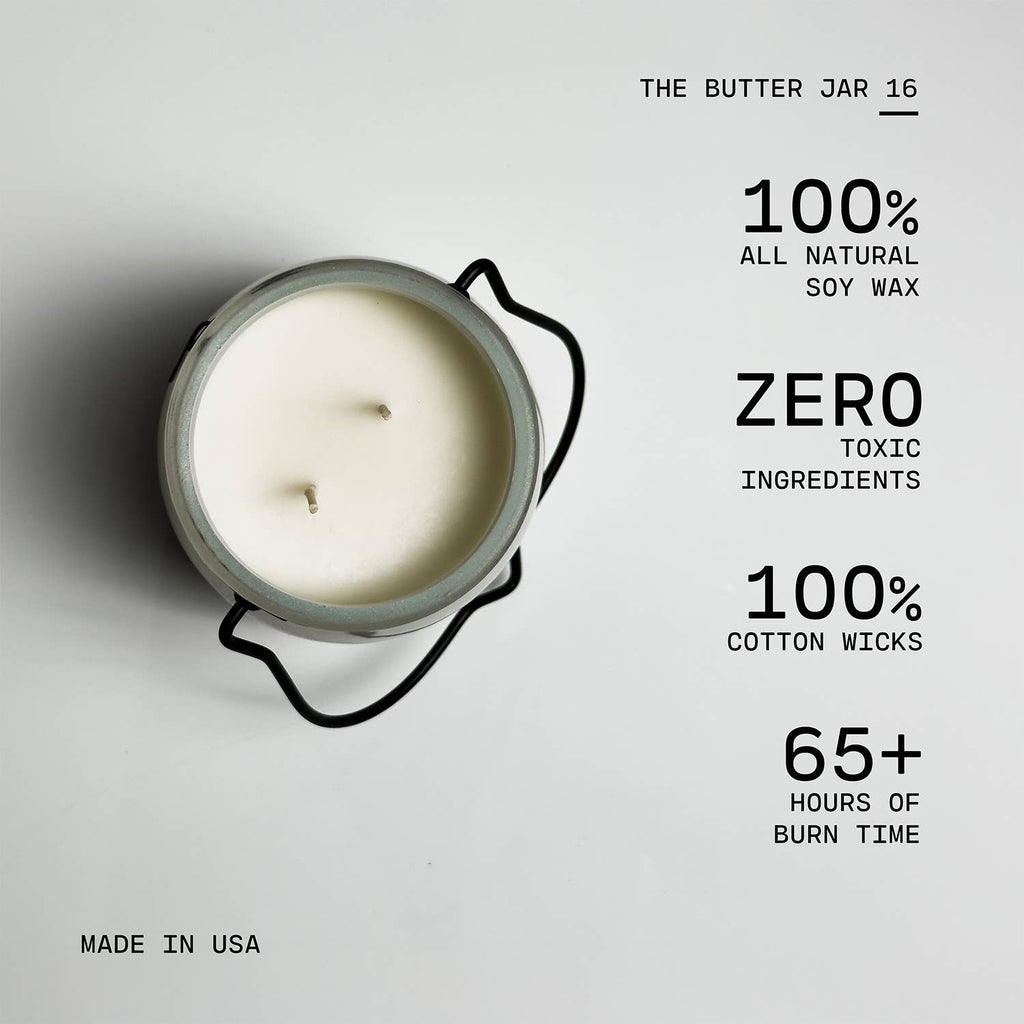 16 oz Butter Jar Candle: Cinnamon Fireside