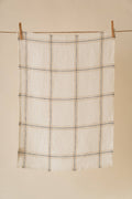 Classic Checks Cosette Linen Kitchen Towel - White