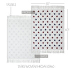 Americana Stars Woven Throw Blanket 50x60