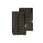 Olive Green Gingham Ruffle Kitchen Towels | Set of 2