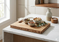 Small Rectangular Beaded Wood Serving Board
