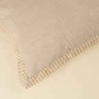 21x12 Corded Velvet Edge Pillow, Ivory: Cover with Filler